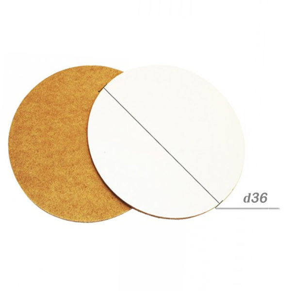 Подложка деревянная белая d360мм h3 мм