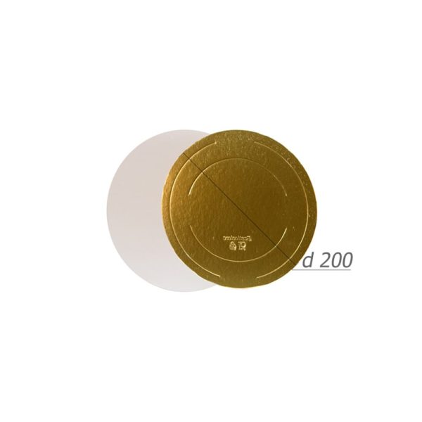 Подложка для торта d200мм h3,2мм золото/жемчуг