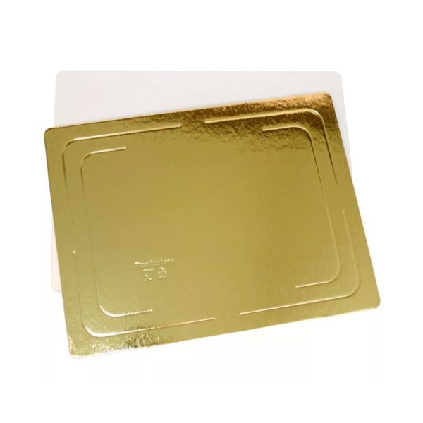 Подложка для торта 300*400мм h3,2мм золото/жемчуг