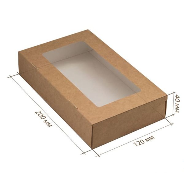 Коробка 200*120*40 ECO с окном (TABOX 1000)
