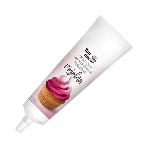 Краситель гелевый РОЗОВАЯ "TopDecor", 100г. (Топдекор) пищевой