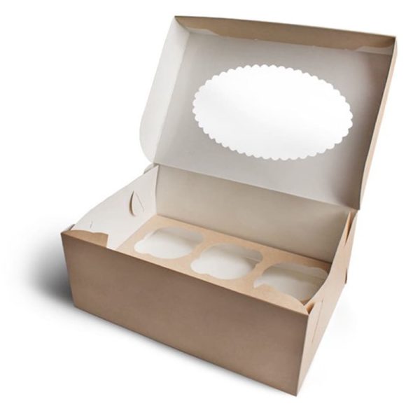 Коробка ECO MUF на 6 капкейков с окном