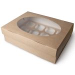 Коробка ECO MUF на 12 капкейков с окном