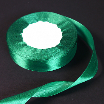 Лента атласная ИЗУМРУДНАЯ (126), 20 мм × 30 м