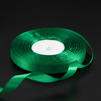 Лента атласная МАЛАХИТ (118), 10 мм × 30 м