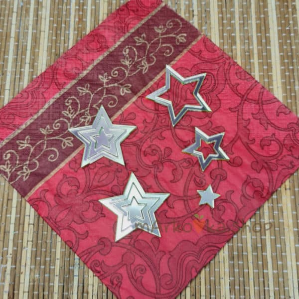 Топпер "Звезда" 9шт (серебро)