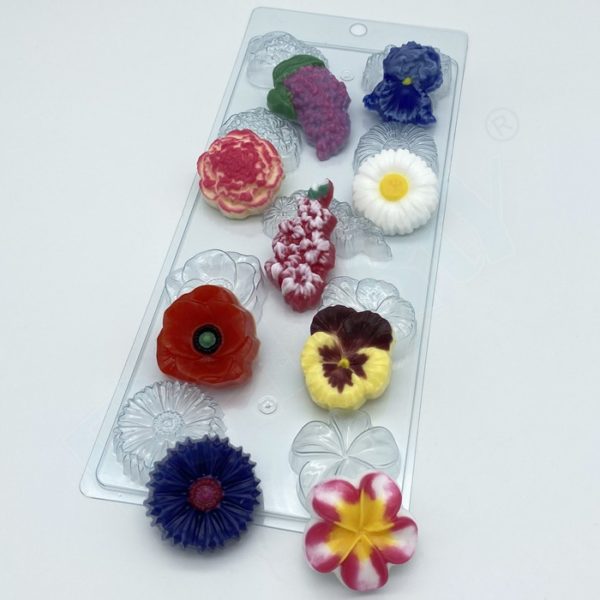Пластиковая форма "Цветочное ассорти 1"