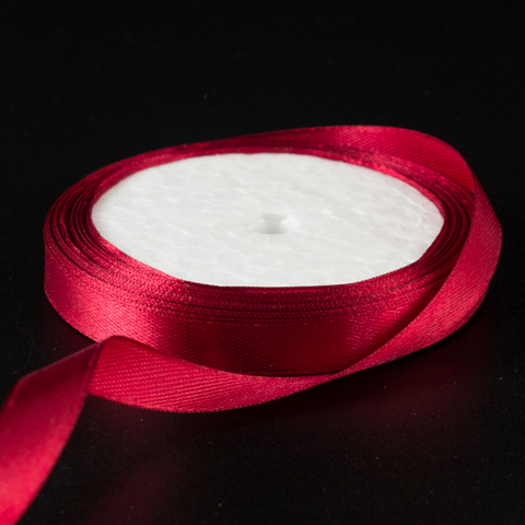 Лента атласная БОРДОВАЯ (37), 10 мм × 30 м