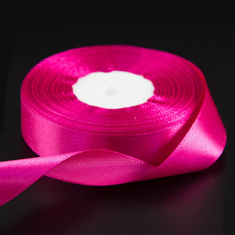 Лента атласная МАЛИНОВАЯ (27), 20 мм × 30 м