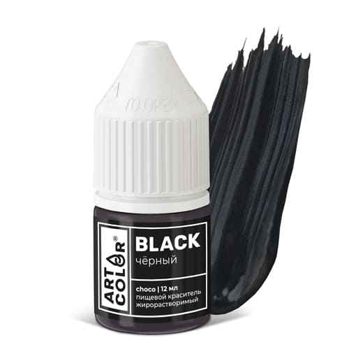 Краситель Art Color choco Черный жирорастворимый гелевый, 12 мл