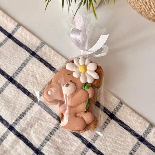 Пряник Мишка с ромашкой