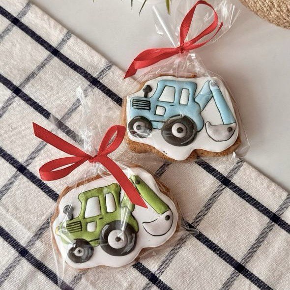 Пряник Трактор с ковшом ЖЕЛТЫЙ